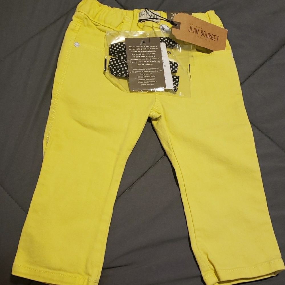 Jean Bourget Yellow Kids Pants